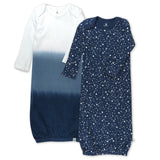 2-Pack Organic Cotton Sleeper Gowns, Twinkle Star Navy