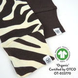 2-Pack Organic Cotton Honest Pants, Brown Zebra