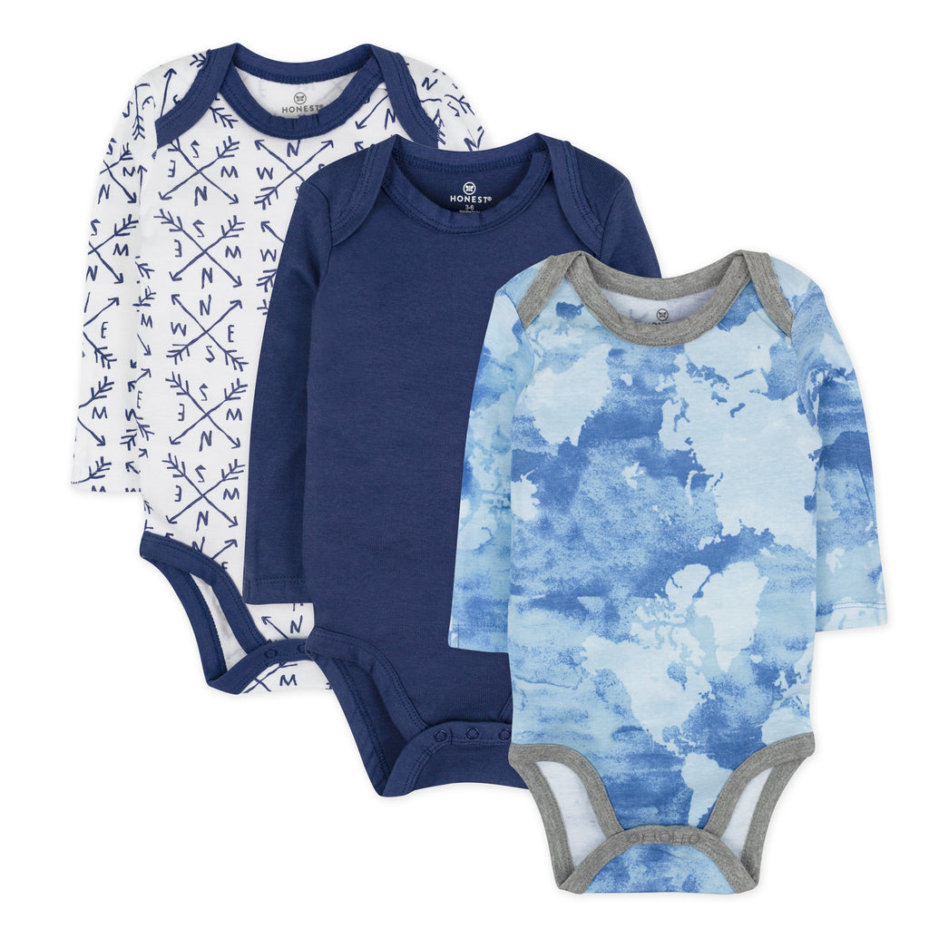 5-Pack Organic Cotton Long Sleeve Bodysuits