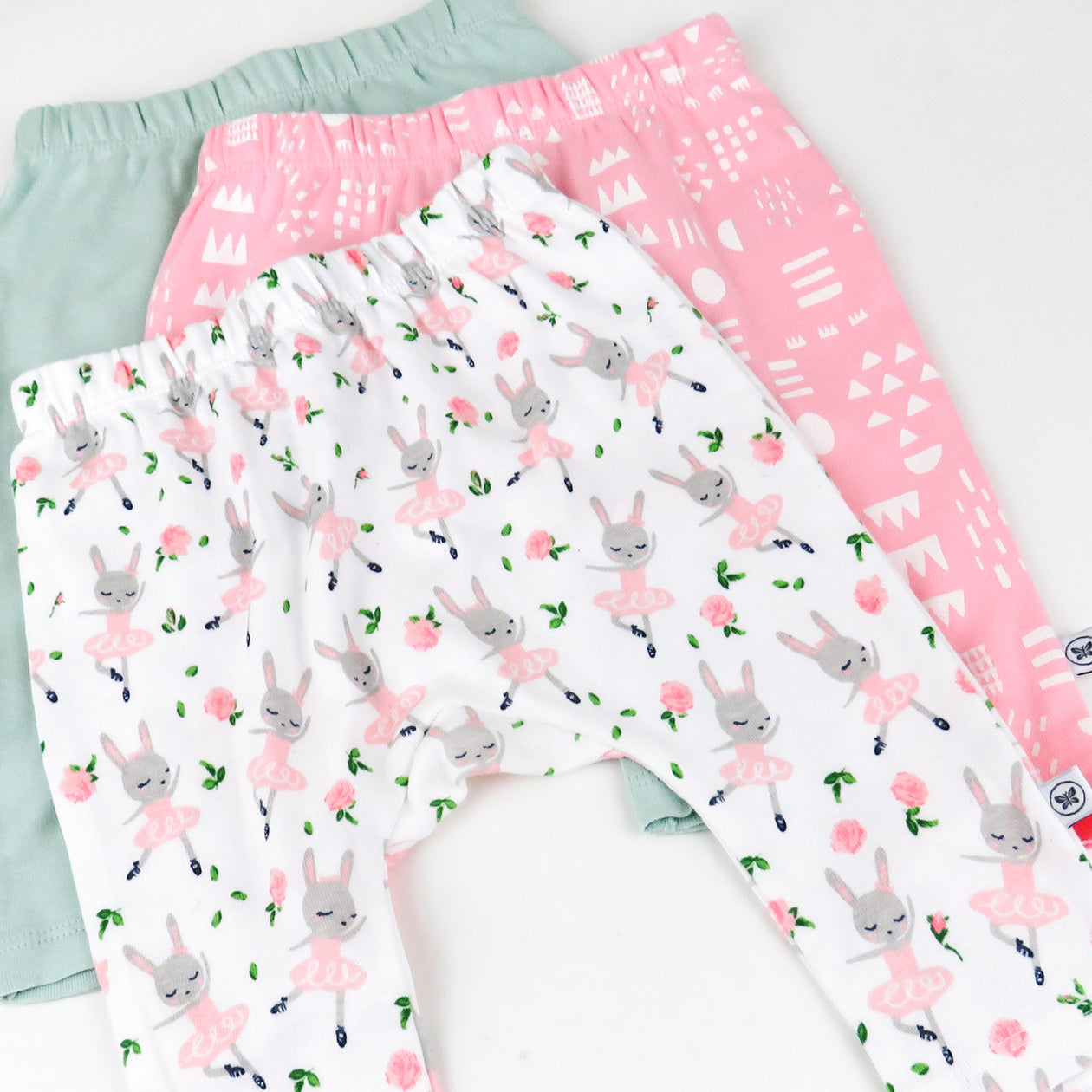 3-pack cotton trousers - Pink/Rabbits - Kids