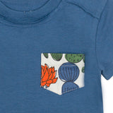 3-Pack Organic Cotton Pocket T-Shirts, Sugar Swizzle Linear Dot