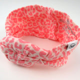 3-Piece Rib Romper, Flutter Sleeve Tee and Headband Set, Mini Cheetah Coral