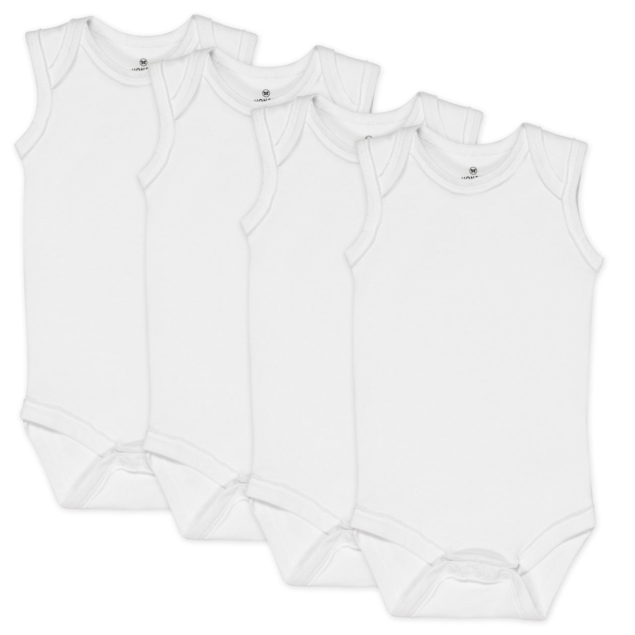 White Sleeveless Bodysuits for Women