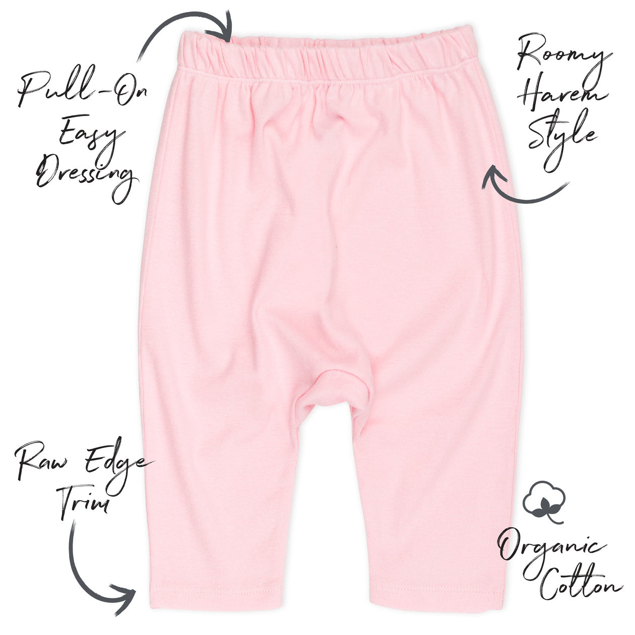 4-Pack Organic Cotton Harem Pants Honest Baby Clothing