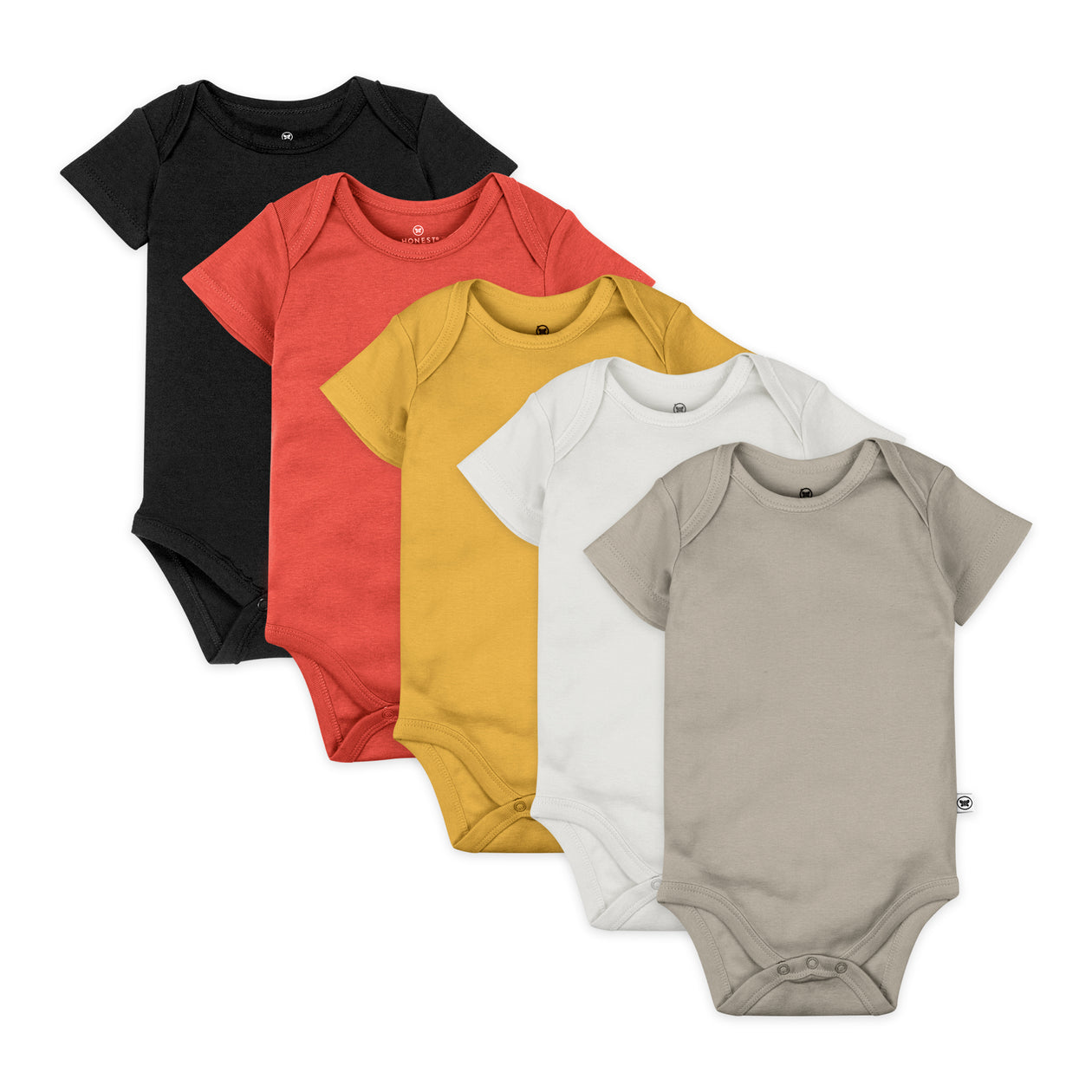 5-Pack Organic Cotton Short Sleeve Bodysuits Honest Baby Clothing