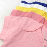 5-Pack Organic Cotton Short Sleeve Bodysuits, Pretty Pink