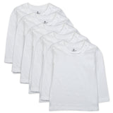 5-Pack Honestly Pure Organic Cotton Long Sleeve T-Shirts, Bright White