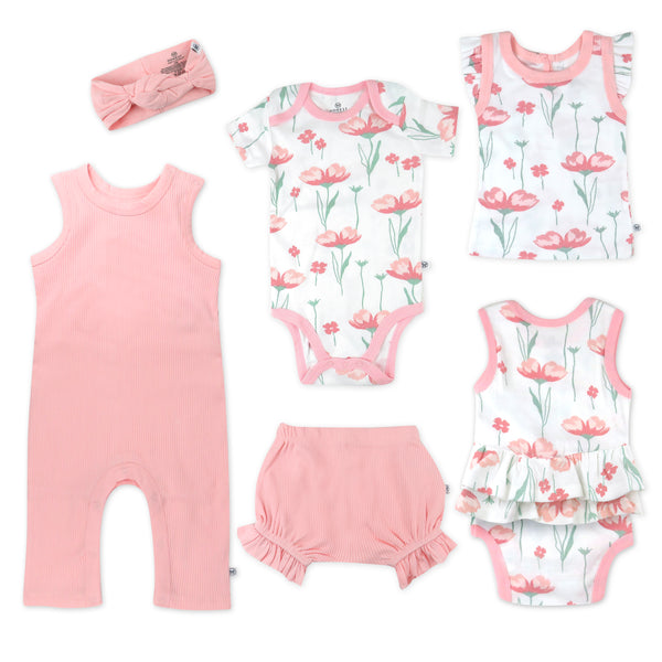 6-Piece Better Baby Girl Bundle, Strawberry Pink Floral