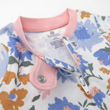 8-Piece Mix + Match Bodysuits, Pants and PJs Bundle, Painterly Floral Blue