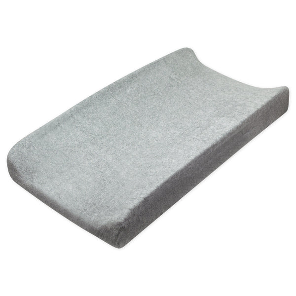 Organic Cotton Baby Terry Changing Pad Cover, Gray Heather