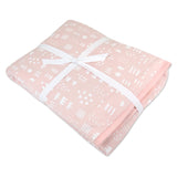 Organic Cotton Hand-Quilted Reversible Baby Blanket, Flower Power