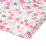 2-Pack Organic Cotton Changing Pad Covers, Rose Blossom / Pink