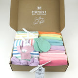 HAPPY DAYS 20-Piece Organic Cotton Gift Set, Rainbow Pinks
