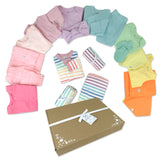 HAPPY DAYS 20-Piece Organic Cotton Gift Set, Rainbow Pinks