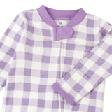 Organic Cotton Sleep & Play, Purple Check