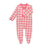 Organic Cotton Sleep & Plays, Strawberry Ice Buffalo Check