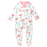 Organic Cotton Sleep & Plays, Strawberry Pink Floral