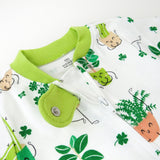 Organic Cotton St. Paddy's Day Snug-Fit Footed Pajamas, Lucky Yoga Love