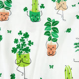 Organic Cotton St. Paddy's Day Snug-Fit Footed Pajamas, Lucky Yoga Love
