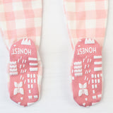 Organic Cotton Snug-Fit Footed Pajama, Misty Pink Check