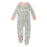 Organic Cotton Snug-Fit Footed Pajama, Pebble Multi