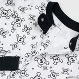 Organic Cotton Snug-Fit Footed Pajama, Tossed Skulls