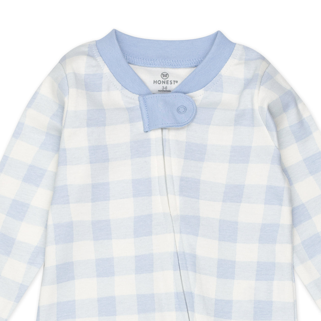 2-Pack Organic Cotton Sleep & Plays, Blue Painted Buffalo Check