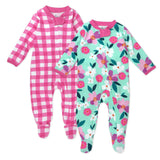 2-Pack Organic Cotton Sleep & Plays, Water Lilly Mint