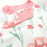 2-Pack Organic Cotton Snug-Fit Footed Pajama, Jumbo Ombre Stripe Strawberry Cream