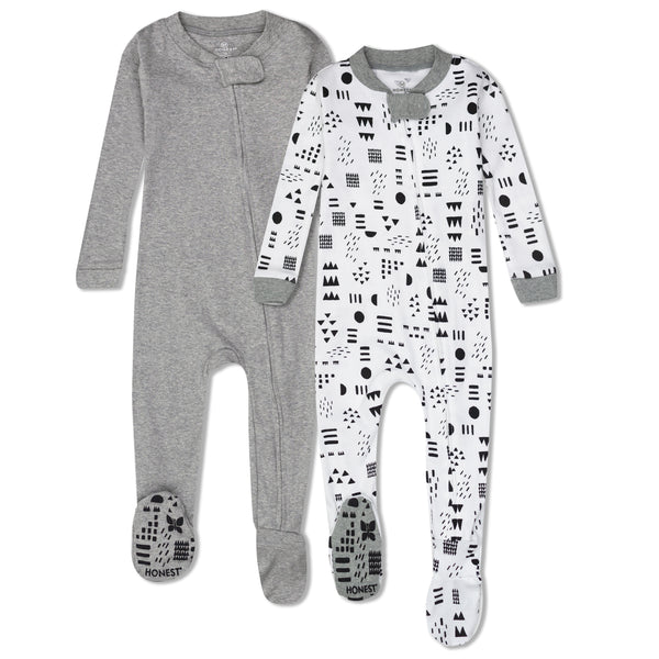 2-Pack Organic Cotton Snug-Fit Footed Pajamas | Honest Baby Clothing