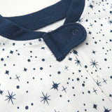 2-Pack Organic Cotton Snug-Fit Footed Pajamas, Twinkle Star Navy