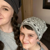 Matching Family Reversible Beanie Hat, Gray Heather Fair Isle