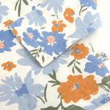 3-Pack Organic Cotton Flutter Long Sleeve Fashion T-shirts, Hand Drawn Nature Stripe Blue