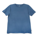 Women's Organic Cotton Crop Tee T-Shirt, Blue Denim