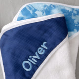 2-Pack Organic Cotton Hooded Towels, Watercolor World